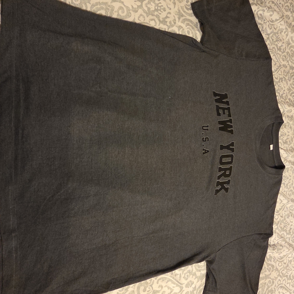 Woman's Dark Gray New York USA Tee